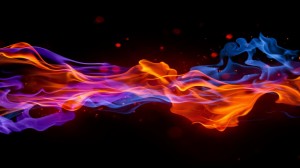 Create meme: blue fire, smoke abstraction, background fire