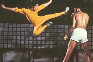 Create meme: game of death, a Bruce Lee kick, Bruce Lee