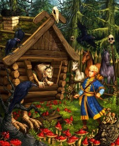 Create meme: Baba Yaga tale, Baba Yaga and Ivan Tsarevich, tales