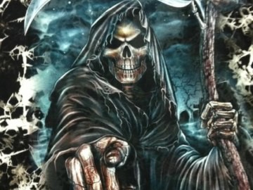 Create meme: reaper art, grim reaper , drawing death with a scythe