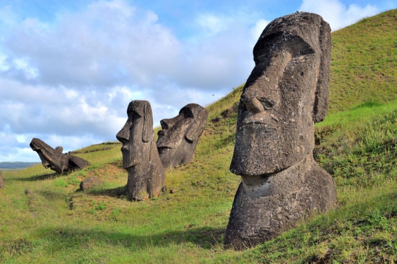 Create meme: stone idols of easter island, easter island idols, stone idols of easter island