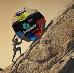 Create meme: Sisyphus stone, The Sisyphean stone, a man rolls a stone uphill