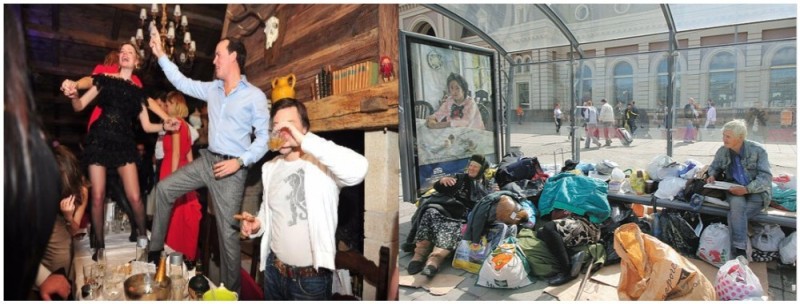 Create meme: spontaneous market, homeless people at the Kiev railway station, homeless on the station