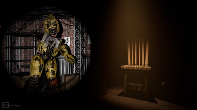 Create meme: nightmarish chick fnaf 4, FNAF Sinister Golden Freddy, The nightmarish chick FNAF