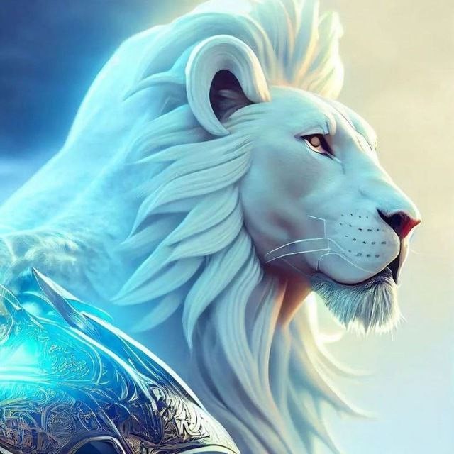 Create meme: white lions, The lion of fantasy, lions in the savannah