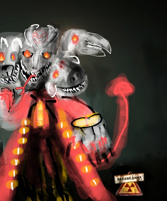 Create meme: omega flowi art, Animatronics Nightmare mangle, omega flowi