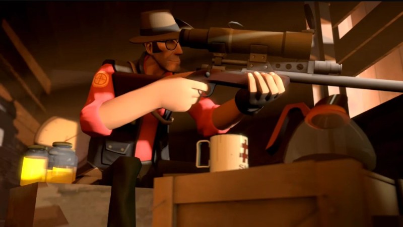 Создать мем: тим фортресс 2, снайпер тим фортресс, team fortress 2 sniper