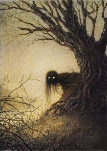 Создать мем: creepy eyes, darkwood банши, банши японская мифология