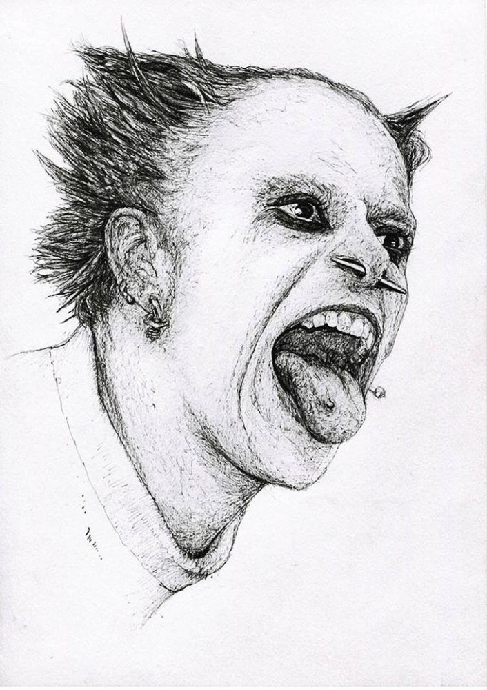 Создать мем: солист продиджи кейт флинт, портрет кейт флинт, the prodigy keith flint