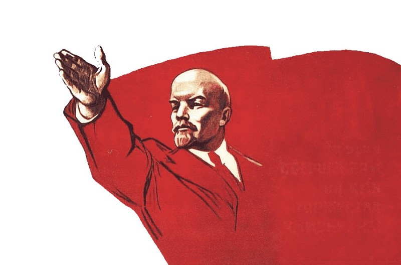 Create meme: poster Lenin , hooray comrades, posters of the USSR Lenin