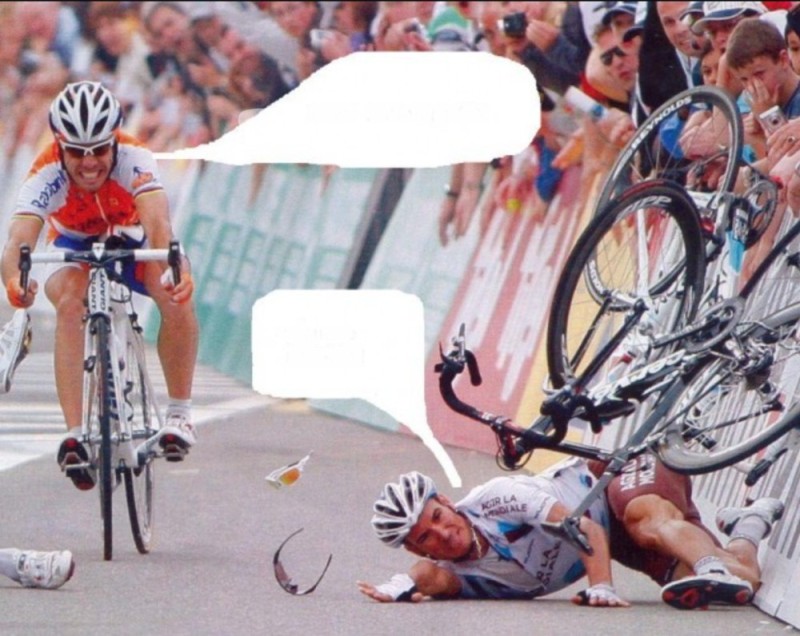 Create meme: Cycling, race, Bike race fall