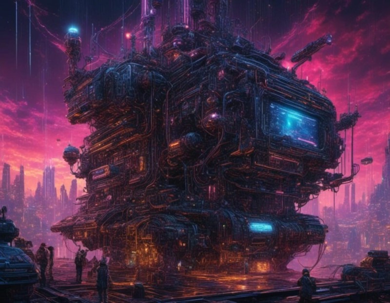 Create meme: cyberpunk landscape, cyberpunk city, cyberpunk megastore