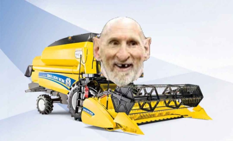 Create meme: combine harvester new Holland, new holland combine harvester, new Holland combine harvester tc 5.90