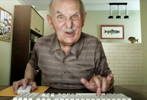 Create meme: male , grandfather , the grandfather of the computer