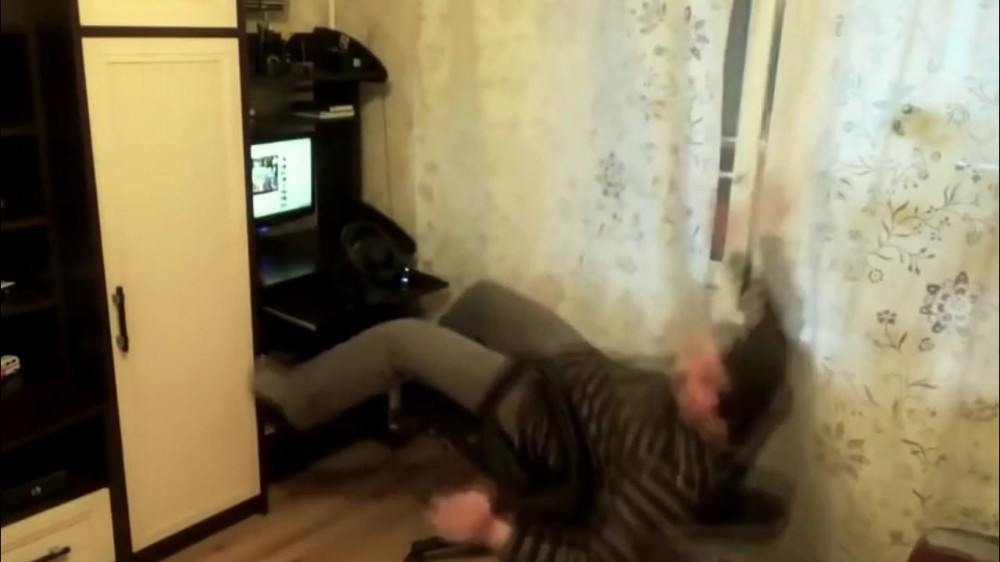 Create meme: fell off the chair, A man falls off a chair, The dude fell off his chair