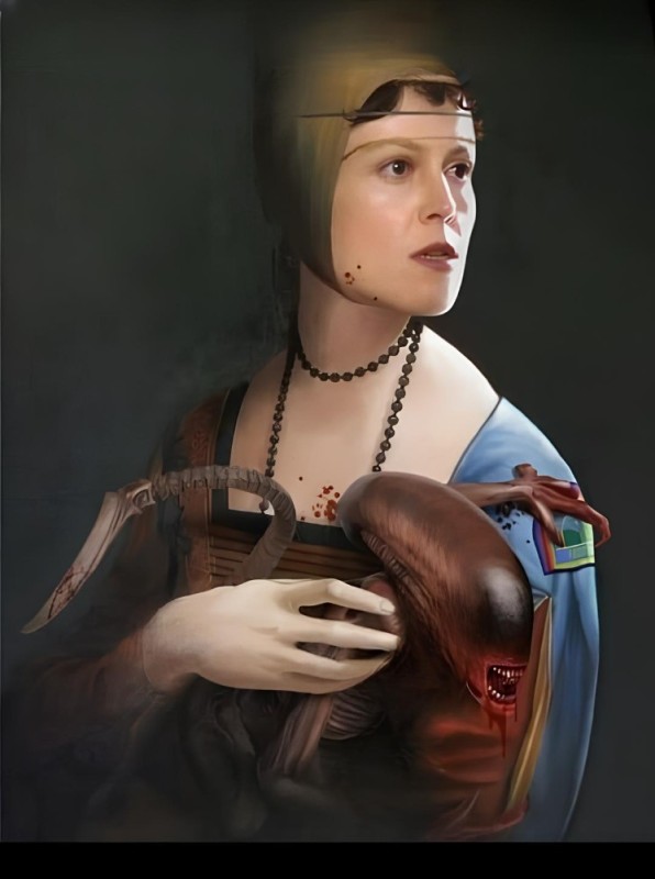 Create meme: lady with an ermine Leonardo da Vinci, You're not a stranger at all, Leonardo da Vinci the lady with the ermine original