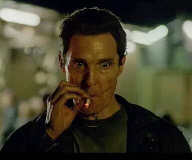 Create meme: McConaughey nervously smokes meme, McConaughey's cigarette meme, McConaughey smokes meme