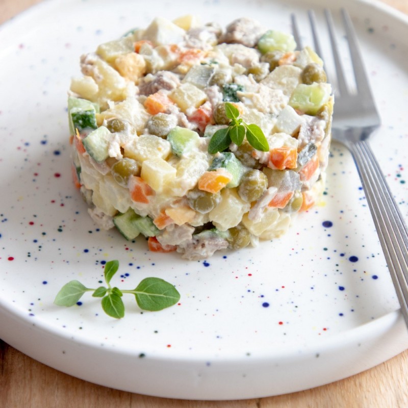 Create meme: salad , olivier salad with chicken, olivier salad with sausage