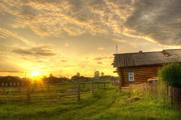 Create meme: beautiful village, landscape of the village, russian village in summer