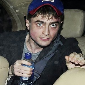Create meme: Daniel Radcliffe, drunk Radcliffe, stoned Radcliffe