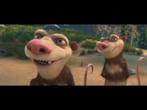 Create meme: from the ice age, opossums, we are very stupid ice age