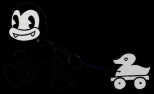 Create meme: bendy and ink machine, bendy, Mickey mouse