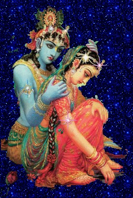 Create meme: Krishna, shani and krishna, krishna radha night