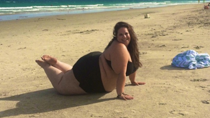 Create meme: fat women on the beach, fat on the beach, fat girlfriends meme