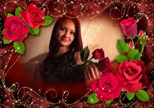 Create meme: frame of red roses, playcast for Valentina, card playcast
