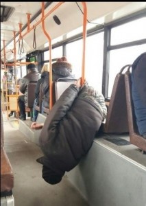 Create meme: one in the bus, the tram, public transport