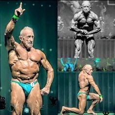 Create meme: pitching in old age, bodybuilder , old bodybuilders
