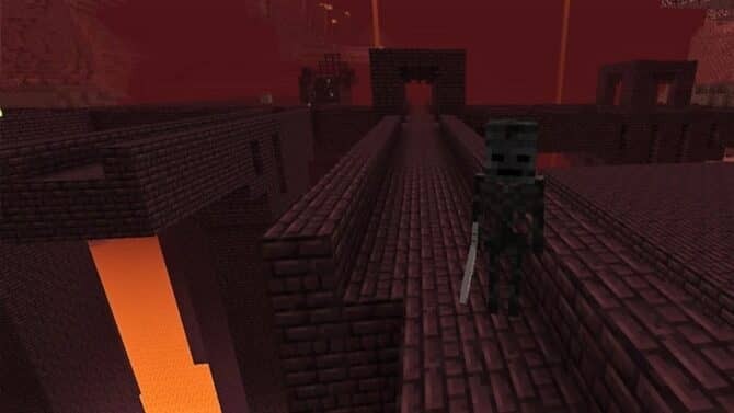 Create meme: minecraft infernal fortress, minecraft hell, infernal fortress