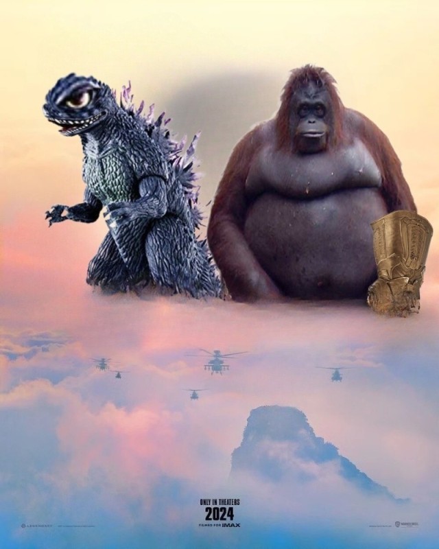 Create meme: godzilla vs. kong 2021, Godzilla and Kong The New Empire, Godzilla and Kong The New Empire 2024