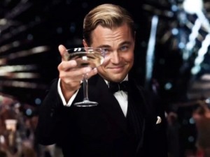 Create meme: the great Gatsby the glass, Leonardo DiCaprio the great Gatsby, Leonardo DiCaprio with a glass of
