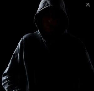 Create meme: the user, darkness, in a hood without face