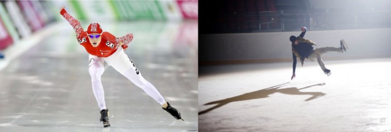 Create meme: Svetlana Boyko speed skating, speed skating, The skater