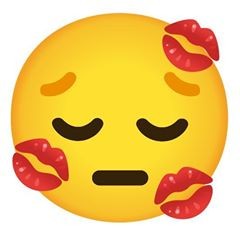 Создать мем: смайлики смешные, смайлик поцелуй, emoji faces