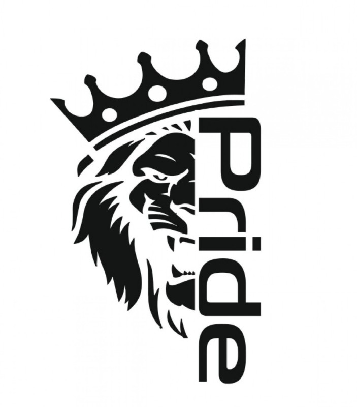 Create meme: pride lion sticker, lion sticker with crown, stickers on the car lion