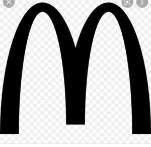 Создать мем: эмблема макдональдс черно белая, макдональдс знак символ, макдональдс логотип без фона