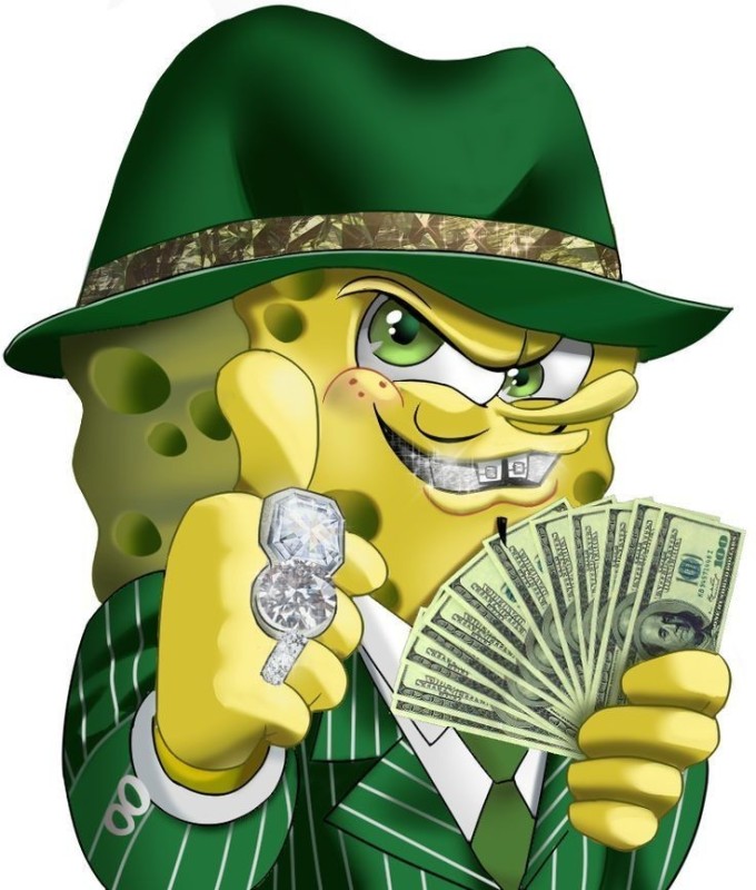 Create meme: spongebob the gangster, spongebob the gangster, spongebob gangsta