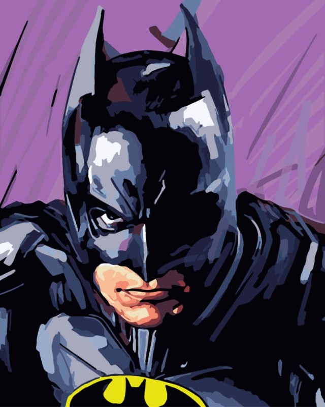 Create meme: picture by the numbers batman, Batman painting, Batman Robin