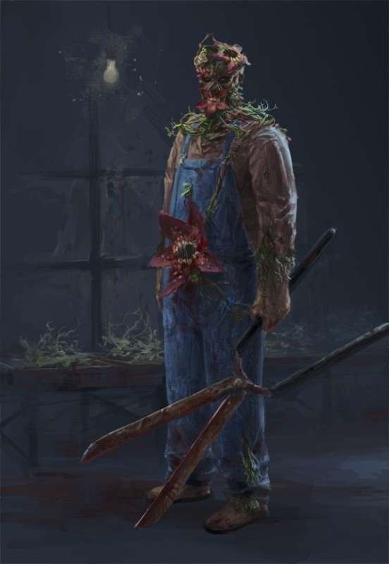 Create meme: dead by daylight, dbd characters of maniacs, gardener art