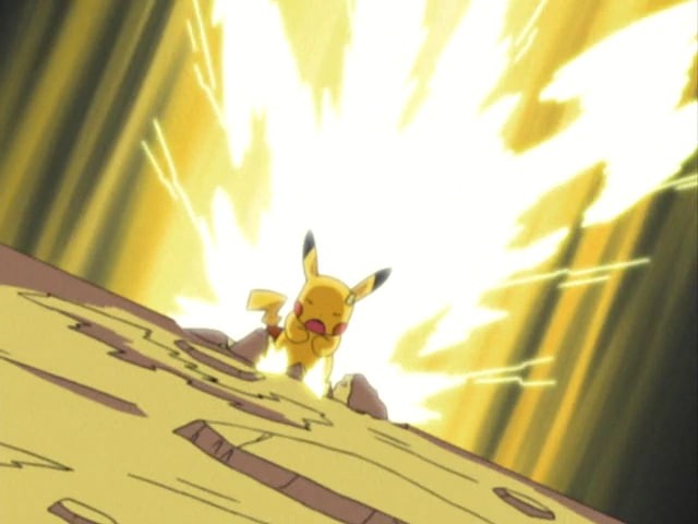 Create meme: Pikachu is on the attack, Pokemon Pikachu attacks, Pikachu lightning