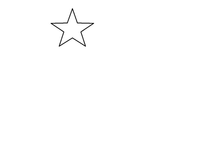 Create meme: outline of a star, drawing of a star, stencil stars