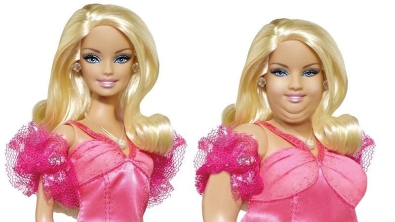 Create meme: fat barbie, stereotypical barbie, barbie