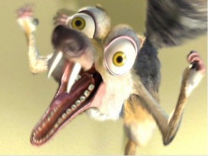 Create meme: ice age, mad, scrat