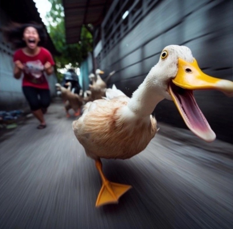 Create meme: funny duck, goose , ducks