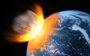Create meme: soon the end, earth, asteroid