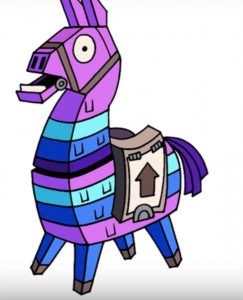 Create meme: Lama of the fortnight drawing, pixel llama fortnight, Lama fortnight to draw