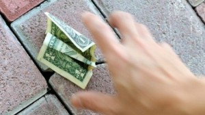 Create meme: money, found money on the road, dinero